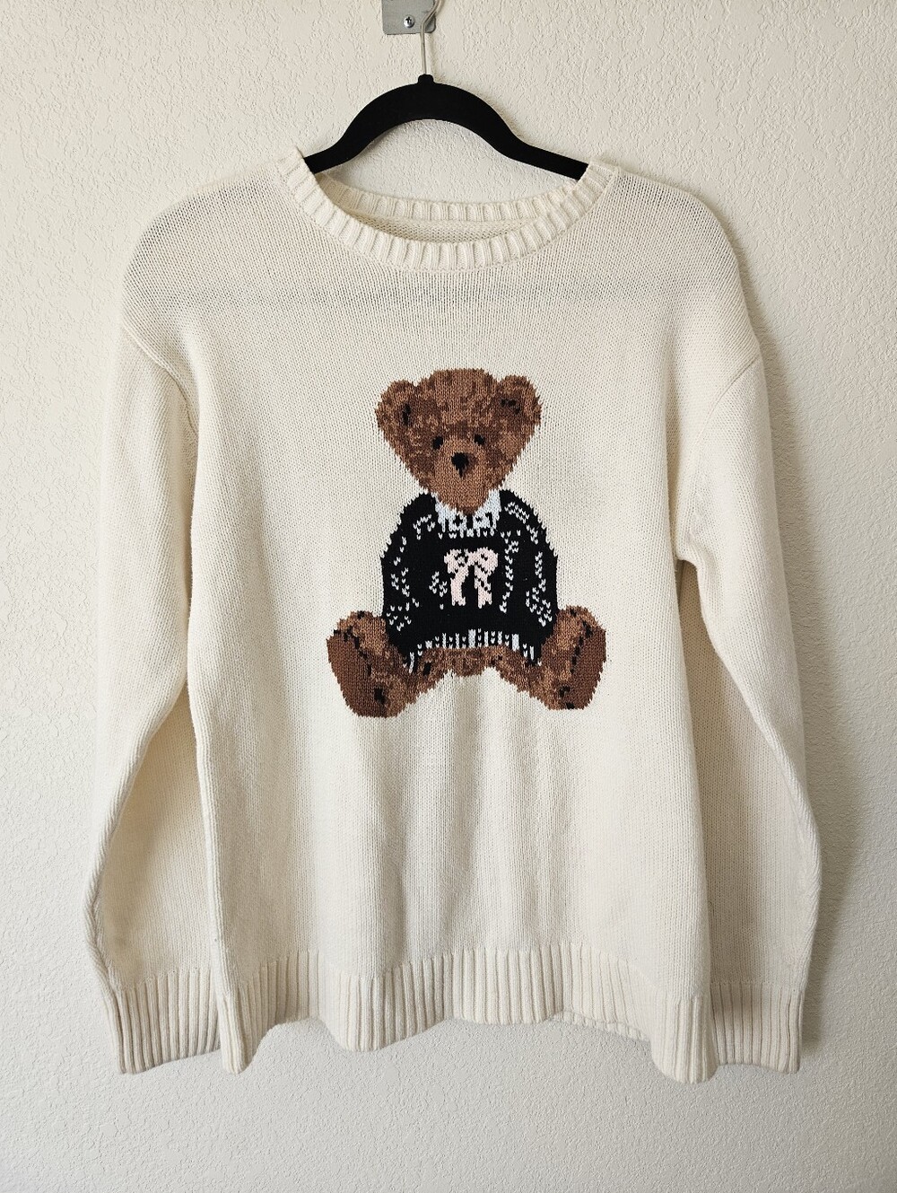 Aeropostale Overstuffed Teddy Bear Brew Sweater
